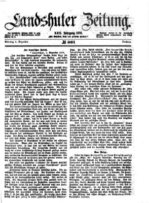 Landshuter Zeitung Sonntag 4. Dezember 1870