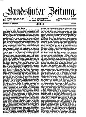 Landshuter Zeitung Mittwoch 14. Dezember 1870