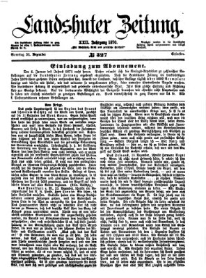 Landshuter Zeitung Samstag 31. Dezember 1870