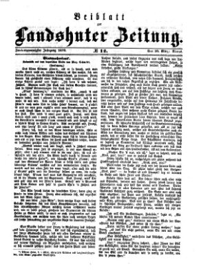 Landshuter Zeitung. Beiblatt zur Landshuter Zeitung (Landshuter Zeitung) Sonntag 20. März 1870