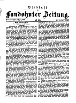 Landshuter Zeitung. Beiblatt zur Landshuter Zeitung (Landshuter Zeitung) Sonntag 15. Mai 1870