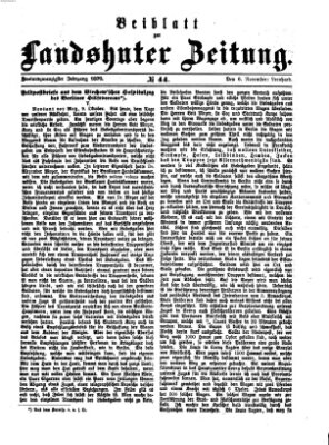 Landshuter Zeitung. Beiblatt zur Landshuter Zeitung (Landshuter Zeitung) Sonntag 6. November 1870