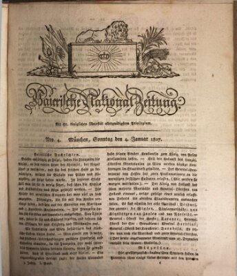 Baierische National-Zeitung Sonntag 4. Januar 1807