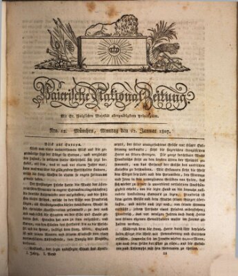 Baierische National-Zeitung Montag 12. Januar 1807