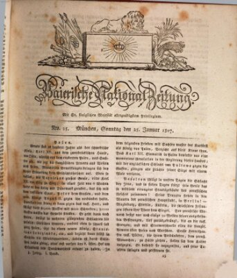 Baierische National-Zeitung Sonntag 25. Januar 1807