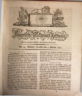 Baierische National-Zeitung Dienstag 3. Februar 1807