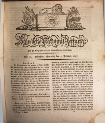 Baierische National-Zeitung Sonntag 8. Februar 1807