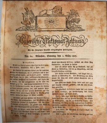 Baierische National-Zeitung Sonntag 1. März 1807