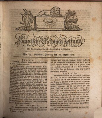 Baierische National-Zeitung Freitag 10. April 1807