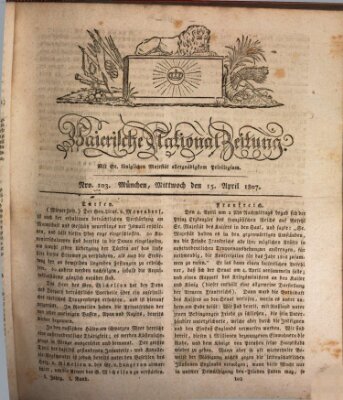 Baierische National-Zeitung Mittwoch 15. April 1807