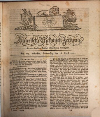 Baierische National-Zeitung Donnerstag 16. April 1807