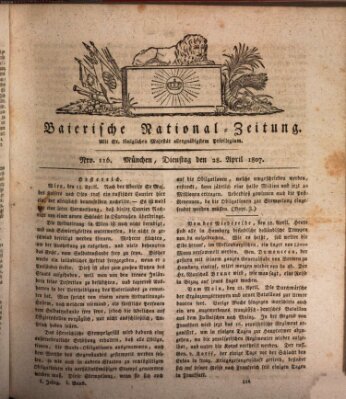 Baierische National-Zeitung Dienstag 28. April 1807