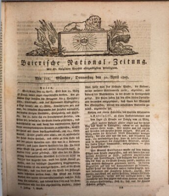 Baierische National-Zeitung Donnerstag 30. April 1807