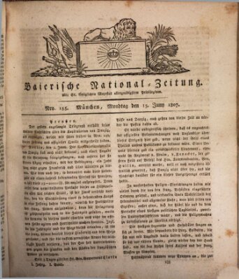 Baierische National-Zeitung Montag 15. Juni 1807