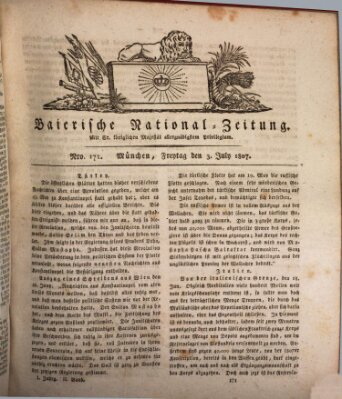 Baierische National-Zeitung Freitag 3. Juli 1807