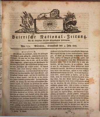 Baierische National-Zeitung Samstag 4. Juli 1807