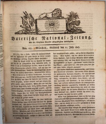 Baierische National-Zeitung Mittwoch 22. Juli 1807