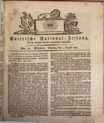 Baierische National-Zeitung Montag 3. August 1807