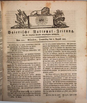 Baierische National-Zeitung Donnerstag 6. August 1807