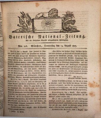 Baierische National-Zeitung Donnerstag 13. August 1807