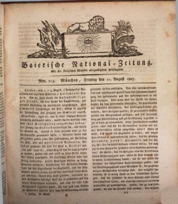 Baierische National-Zeitung Freitag 21. August 1807