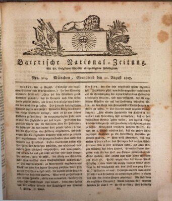 Baierische National-Zeitung Samstag 22. August 1807