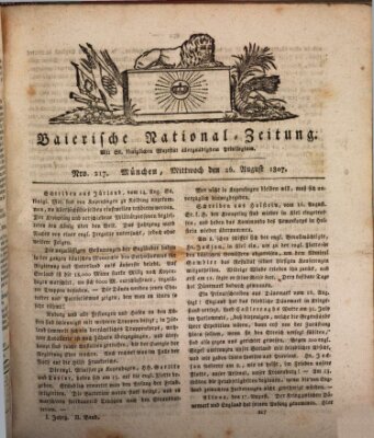 Baierische National-Zeitung Mittwoch 26. August 1807