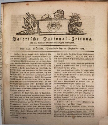 Baierische National-Zeitung Samstag 12. September 1807