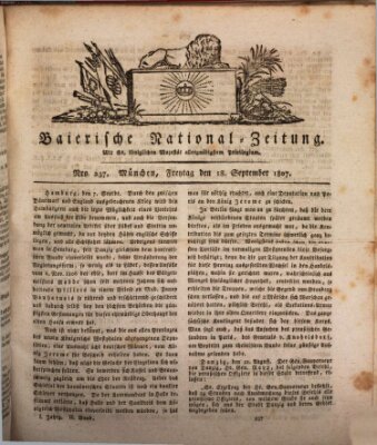 Baierische National-Zeitung Freitag 18. September 1807