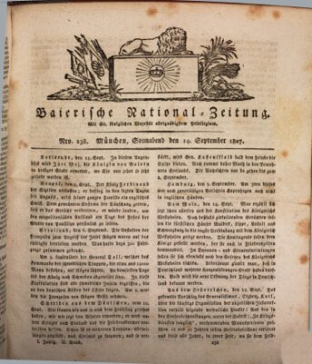 Baierische National-Zeitung Samstag 19. September 1807