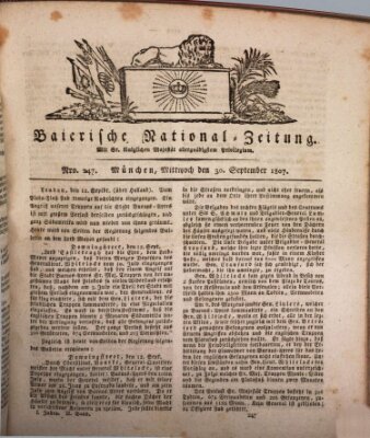 Baierische National-Zeitung Mittwoch 30. September 1807