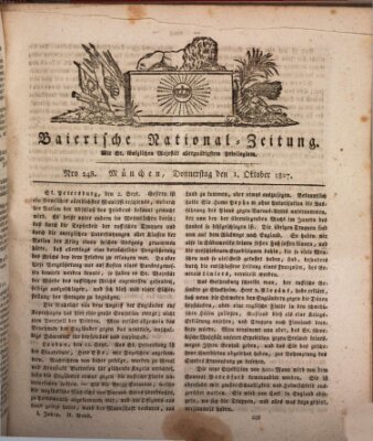 Baierische National-Zeitung Donnerstag 1. Oktober 1807