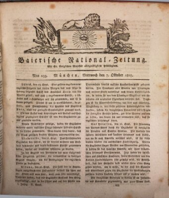 Baierische National-Zeitung Mittwoch 7. Oktober 1807