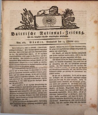 Baierische National-Zeitung Samstag 24. Oktober 1807