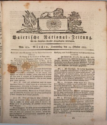 Baierische National-Zeitung Donnerstag 29. Oktober 1807