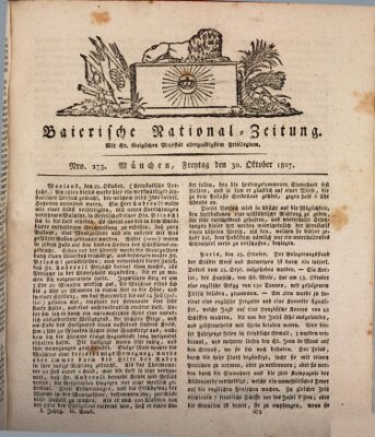 Baierische National-Zeitung Freitag 30. Oktober 1807