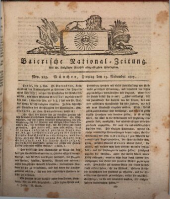 Baierische National-Zeitung Freitag 13. November 1807