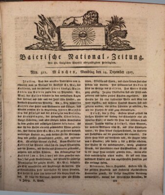 Baierische National-Zeitung Montag 14. Dezember 1807