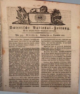 Baierische National-Zeitung Freitag 18. Dezember 1807