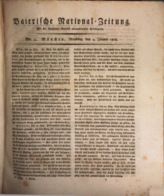 Baierische National-Zeitung Montag 4. Januar 1808