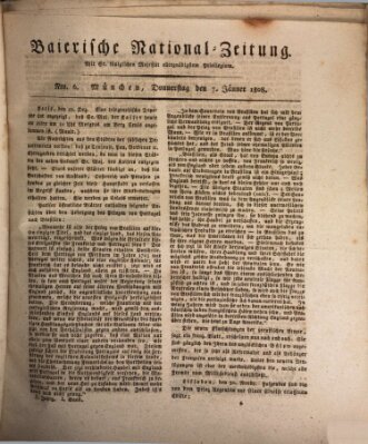 Baierische National-Zeitung Donnerstag 7. Januar 1808