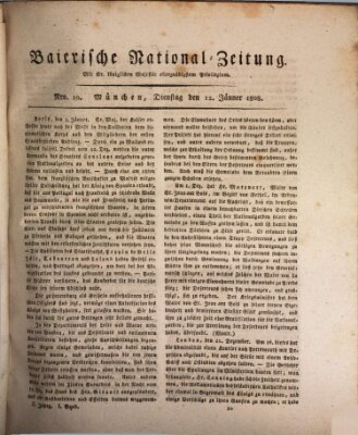 Baierische National-Zeitung Dienstag 12. Januar 1808