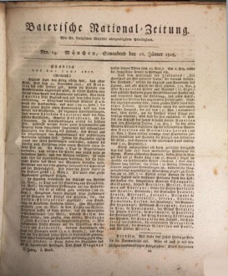 Baierische National-Zeitung Samstag 16. Januar 1808