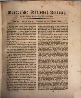 Baierische National-Zeitung Mittwoch 10. Februar 1808