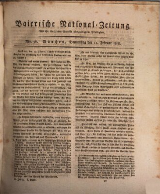 Baierische National-Zeitung Donnerstag 11. Februar 1808