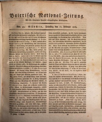 Baierische National-Zeitung Dienstag 16. Februar 1808