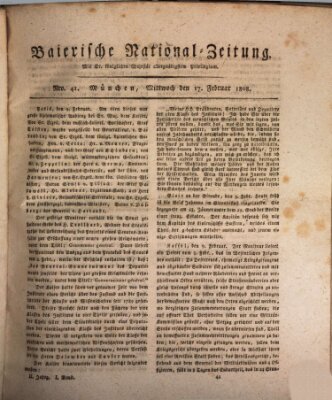 Baierische National-Zeitung Mittwoch 17. Februar 1808