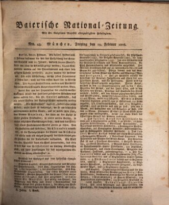 Baierische National-Zeitung Freitag 19. Februar 1808