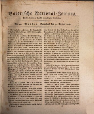 Baierische National-Zeitung Samstag 20. Februar 1808