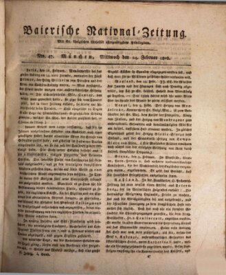 Baierische National-Zeitung Mittwoch 24. Februar 1808